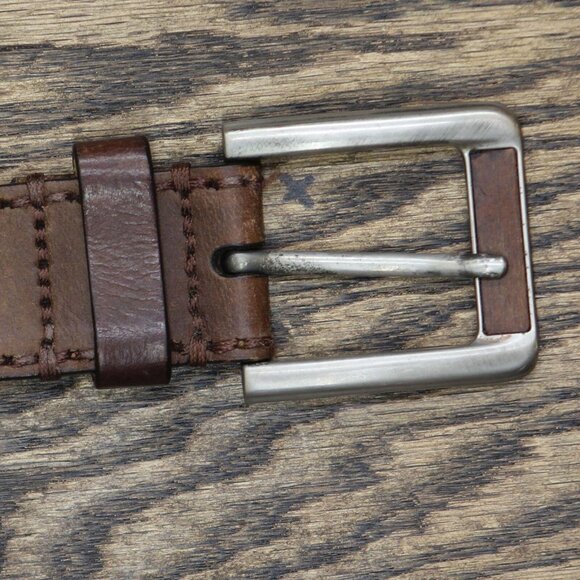 Fossil Mens Genuine Leather Belt 1670f73cfd6425 Brown 30 - Picture 3 of 6